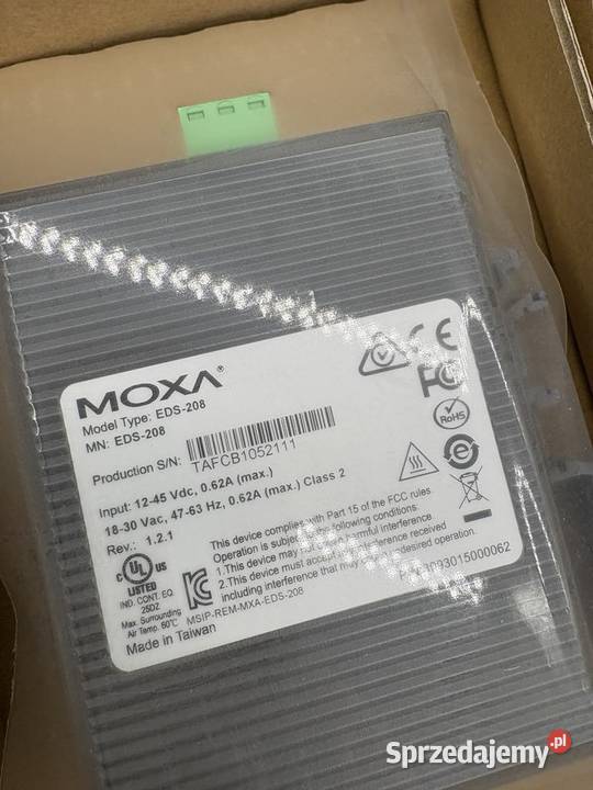 Moxa EDS208 V121 Switch przemysłowy mazowieckie Warszawa