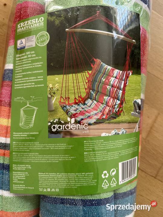 Nowe Krzesło Brazylijskie Gardenic Fotel Wiszący wielkopolskie Poznań sprzedam