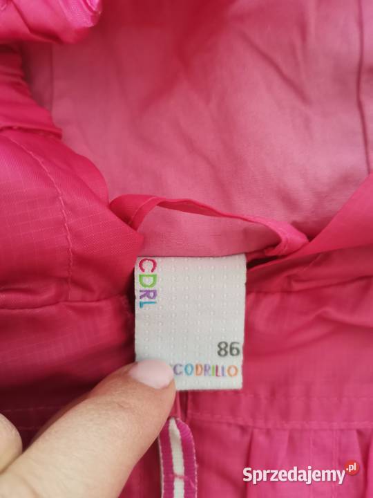 Kurtka Coccodrillo dziewczynki kolor różowy 86 Rozgarty