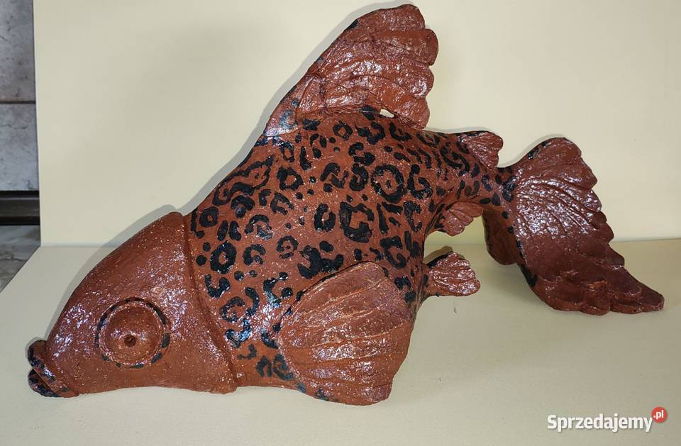 Ryba ceramiczna rzeźba 65x31x30 Praca dyplomowa Tarnów