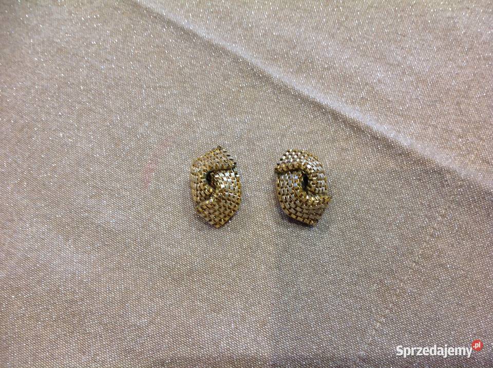 Duże Złote Klipsy Vintage do Uszu lubuskie