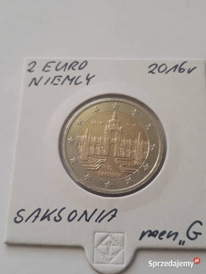 2 Euro Niemcy 2016 r Saksonia men G Konin sprzedam