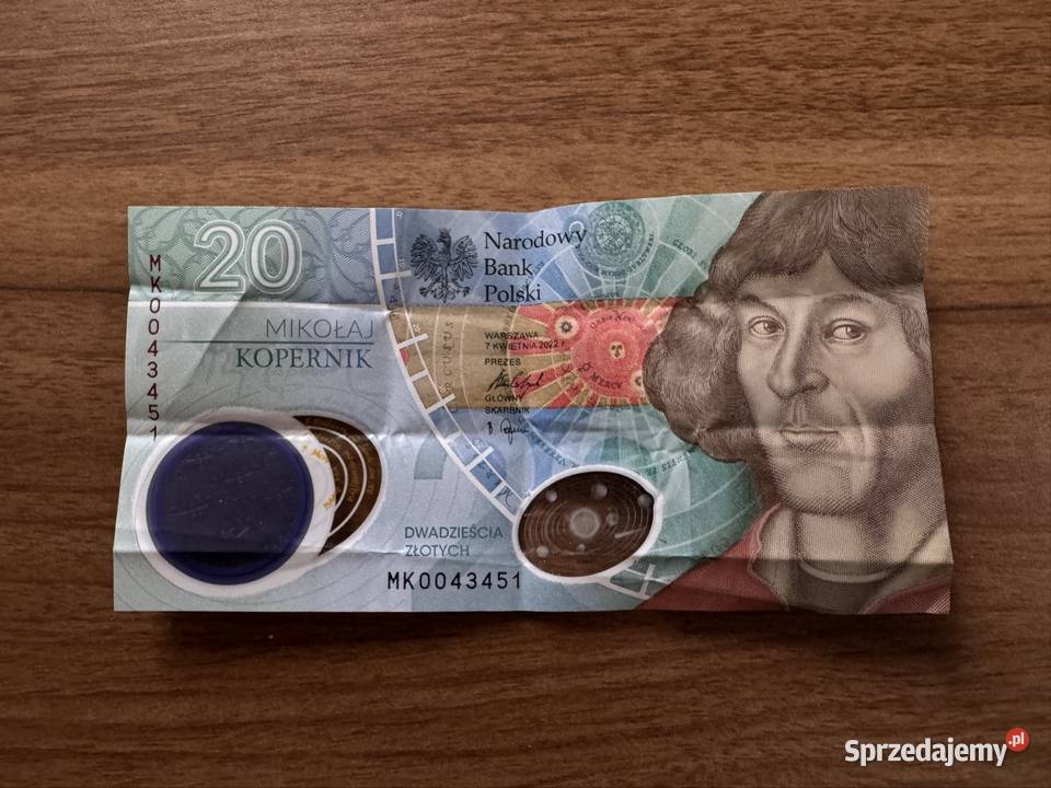 Banknot Mikołaj Kopernik 20 używany Skarżysko-Kamienna