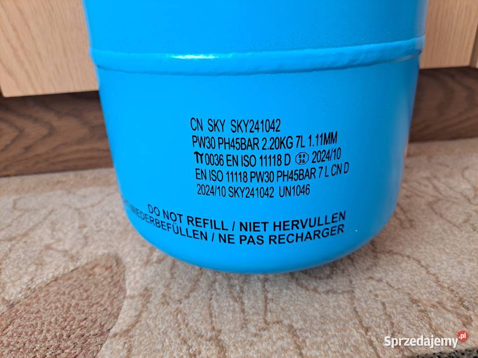 Butla helu 22 7 l pusta Warszawa sprzedam