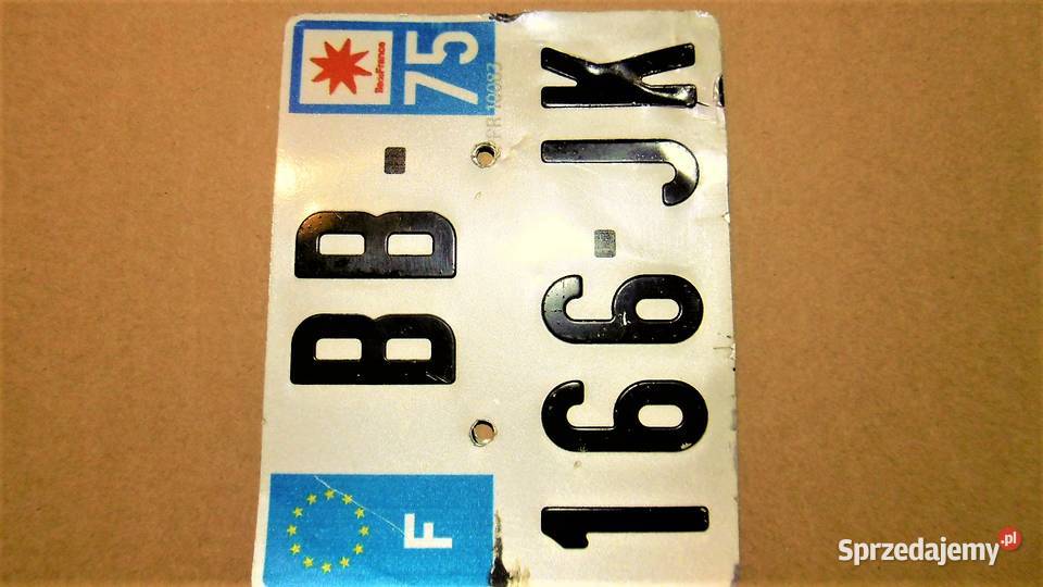 stara tablica rejestracyjna francja motocykl sprzedam