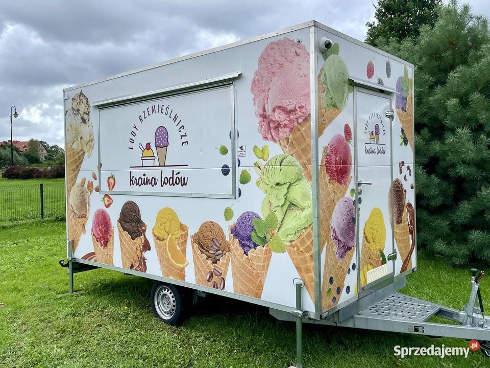 Przyczepa gastronomiczna do lodów mobilna Motoryzacja