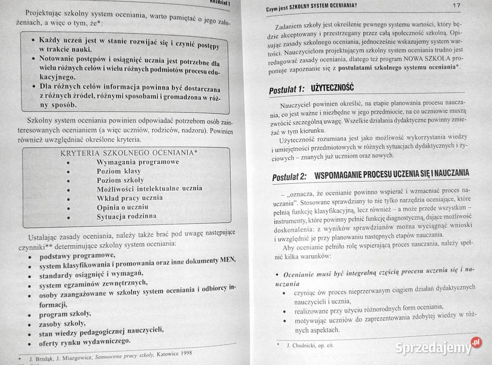 Szkolny system oceniania Wskazówki rad Chełm sprzedam