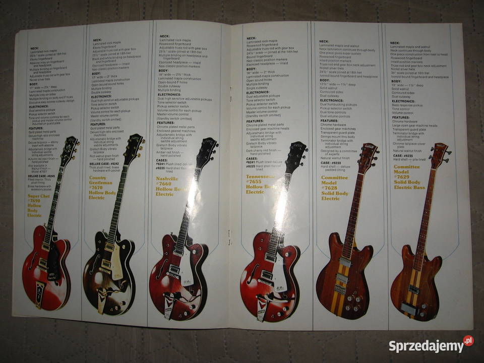 GRETSCH 1978 katalog gitar Gitary i akcesoria Kępice