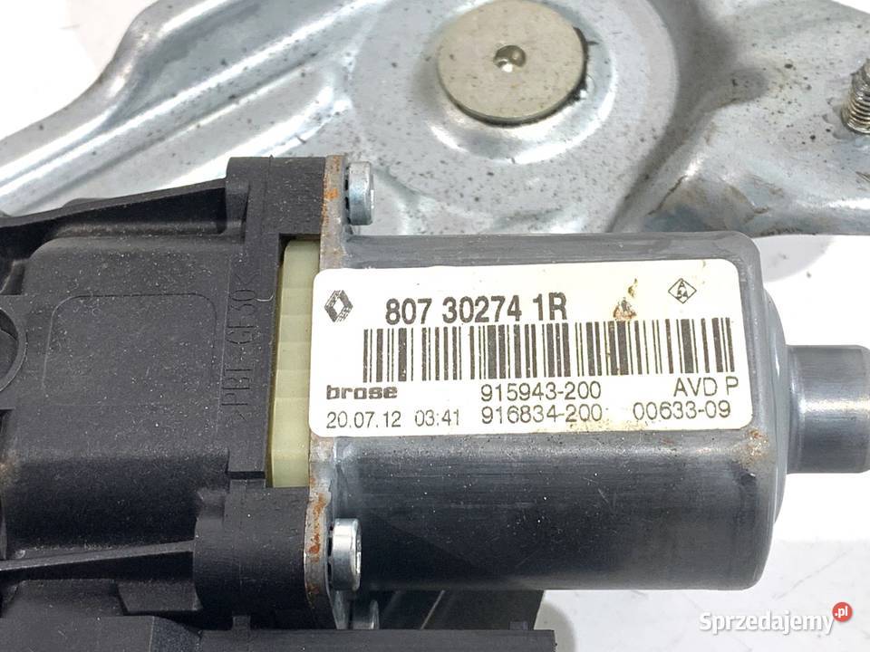 PODNOŚNIK SZYBY PRAWY PRZÓD RENAULT SCENIC III Mechanizmy opuszczania szyb