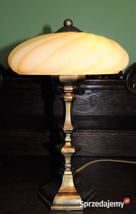 Stara lampka klosz beret w kolorze ecru Wysoka