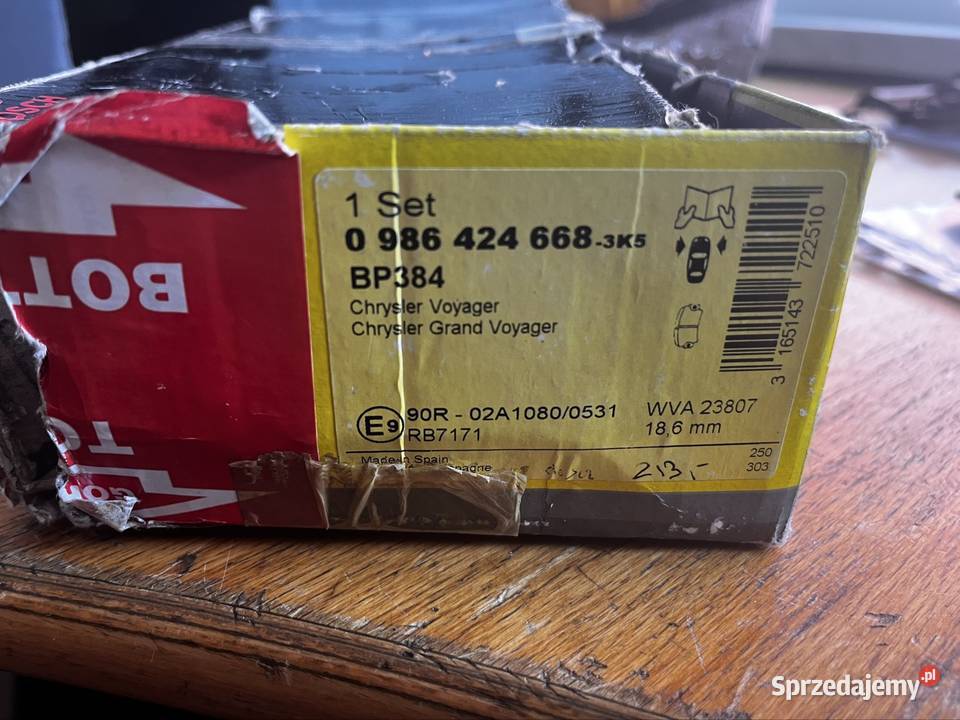 Klocki hamulcowe Bosch 0 986 424 668 BP384 wielkopolskie Przeźmierowo