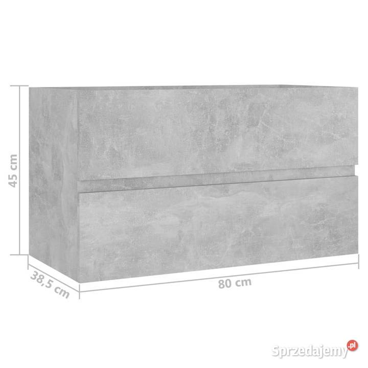 Szafka pod umywalkę szarość betonu 80x385x45 mazowieckie Warszawa