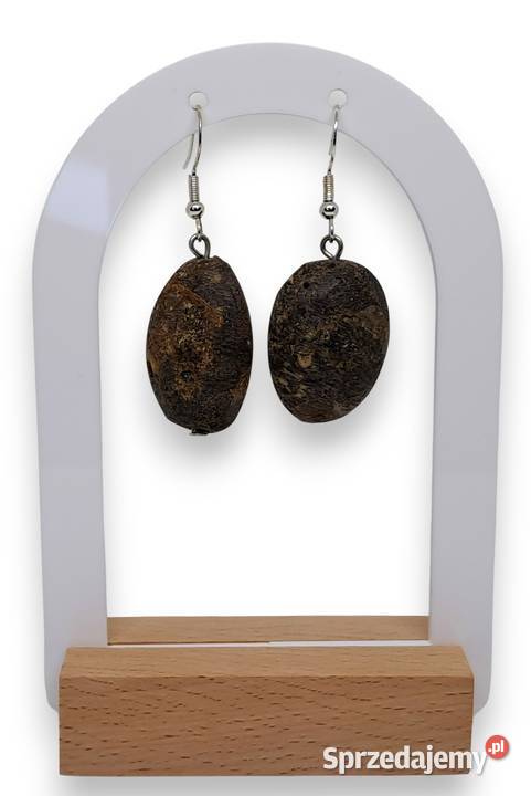 Kolczyki z BURSZTYNU bursztyn bałtycki bryłki