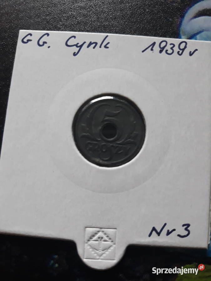 5 Groszy 1939 r Generalna GuberniaUNC 3 Konin