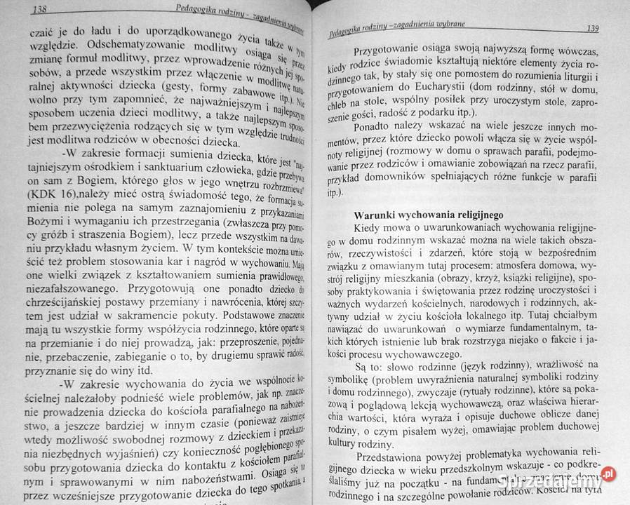 Pedagogika rodziny Józef Wilk SDB Chełm sprzedam