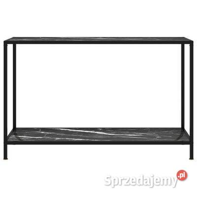 vidaXL Stolik konsolowy czarny 120x35x75 szkło Warszawa sprzedam