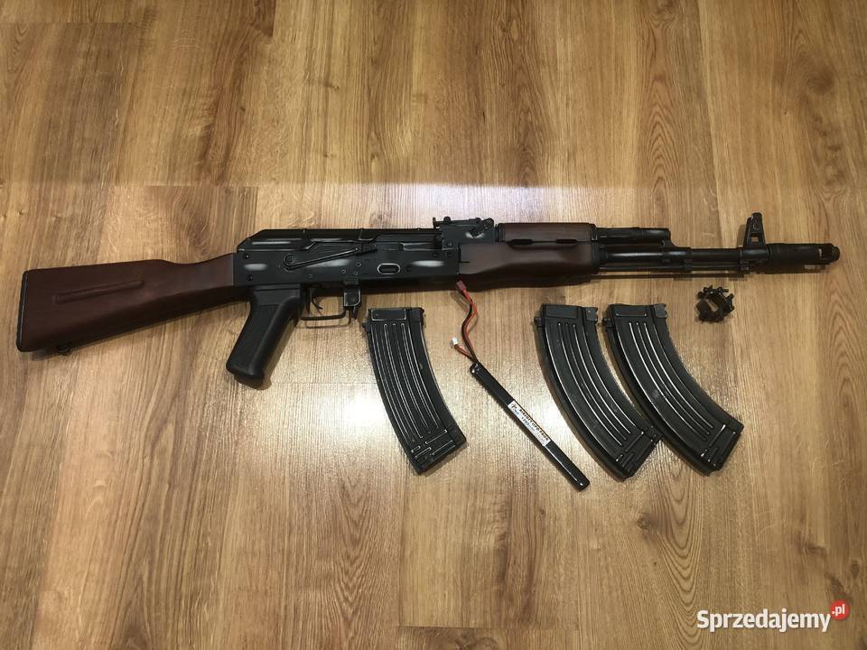 Replika AK47 AK74 APS blow back metal drewno oku