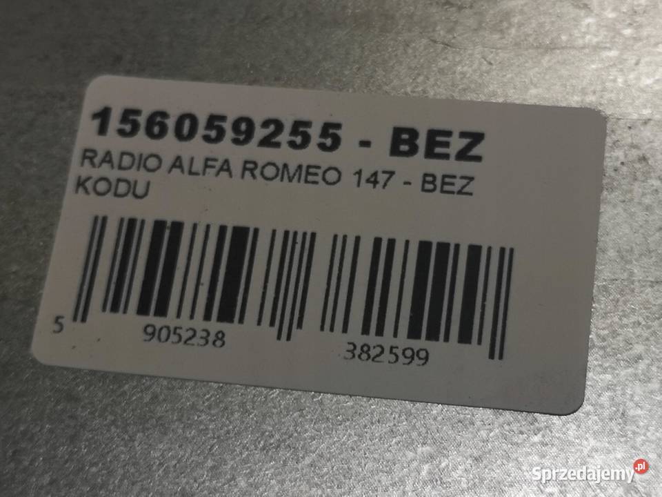 RADIO KASETOWE ALFA ROMEO 147 20002010 NOWE osobowe