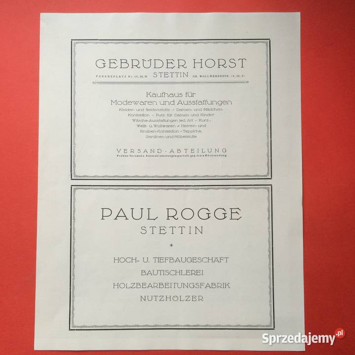 1982 Niemieckie Firmy Stettina zachodniopomorskie Szczecin