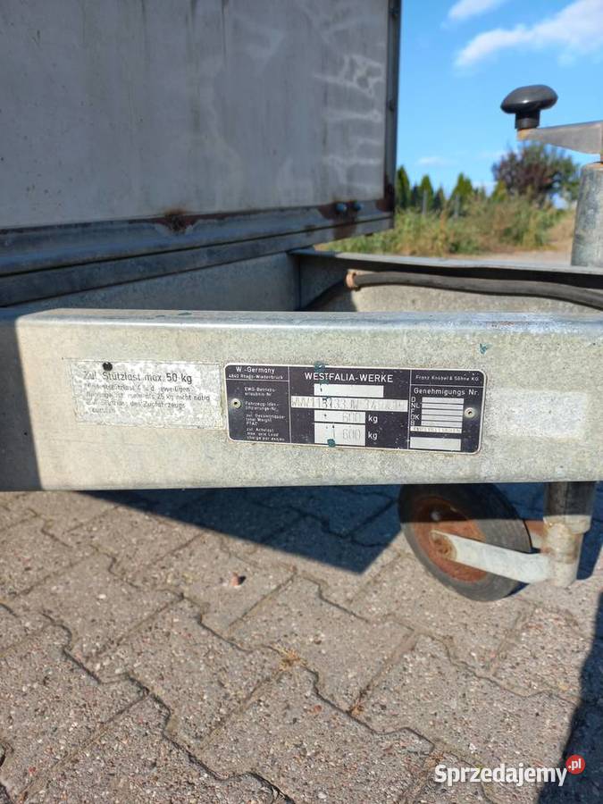 Przyczepa lekka Westfalia z przykryciem Stęszew