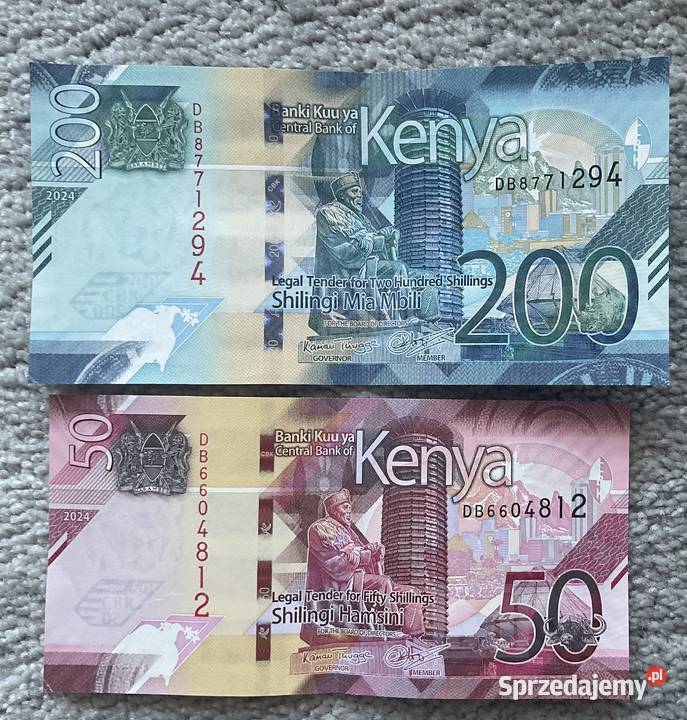 Banknot 200 szyling kenijski kenia KENYA stan Bydgoszcz