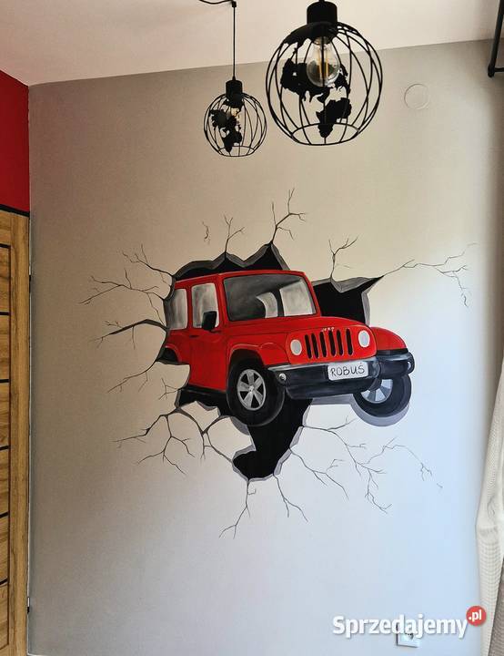 Malowanie na ścianach mural w pokoju dziecięcym Dom i Ogród Stalowa Wola sprzedam
