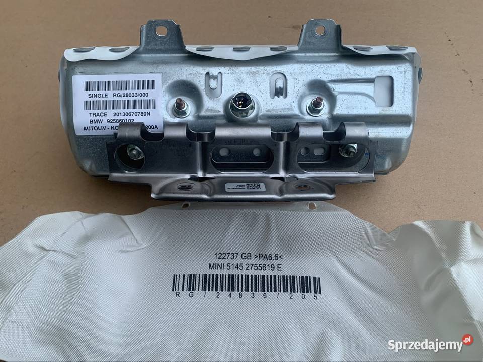 2755619 poduszka powietrzna pasażera mini cooper osobowe Szczecin sprzedam