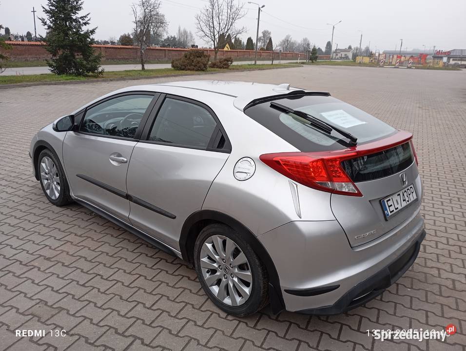 Honda Civic 2013r Salon Polska 1 właściciel nieuszkodzony Łódź