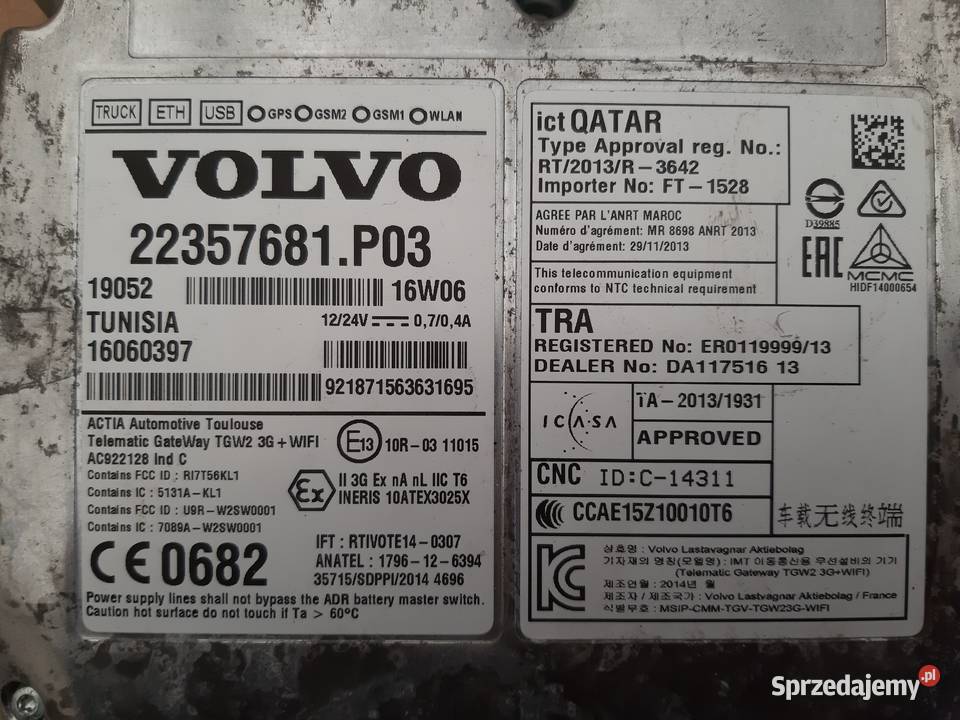 VOLVO FH4 MODUŁ STEROWNIK TELEMATIC GATEWAY Trzciel sprzedam