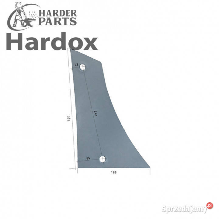 Pierś HARDOX STB40000P części do pługa EBERHARDT nieuszkodzony Suwałki