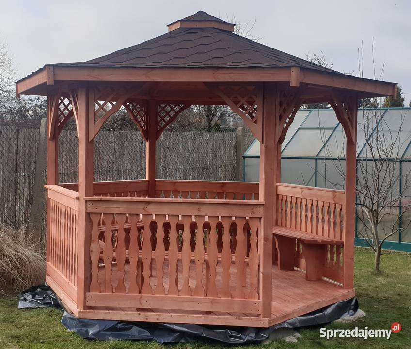 Altanka sześciokątna i ogrodowa drewniana Zimnowoda