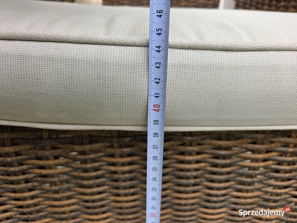 Duże wygodne Fotele ogrodowe na taras Rattan 58cm Łask sprzedam