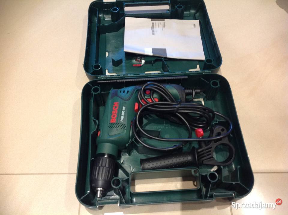 Wiertarka Udarowa BOSCH PSB 500 RE Walizka Nowa lubuskie Nowa Sól