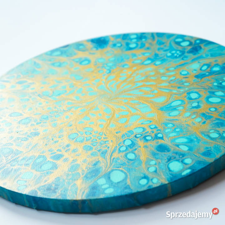 Okrągły obraz Serce Oceanu średnica 40 acrylic mazowieckie Warszawa