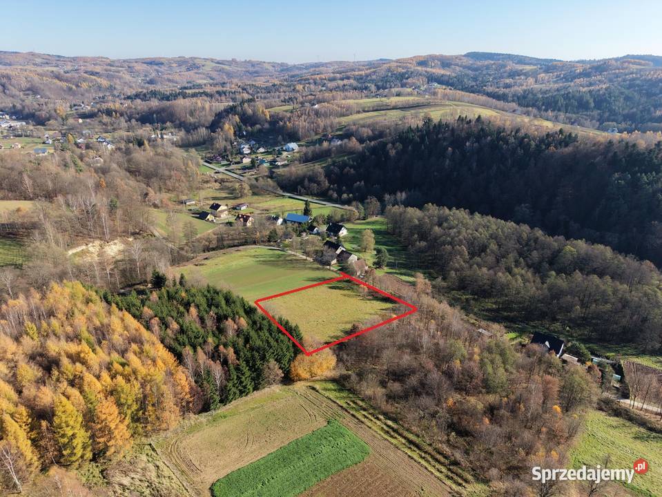 Widokowa działka budowlana Gwoznica Dolna Gwoźnica Dolna