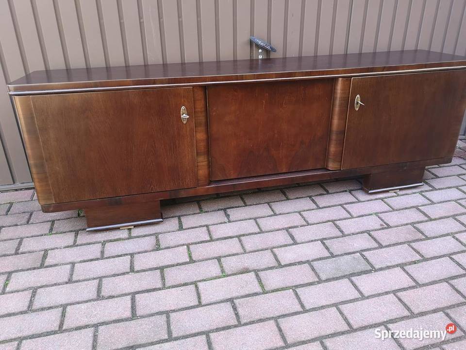 Komoda Dębowa RTV Niska ARTDECO Stara Antyk Swarzędz