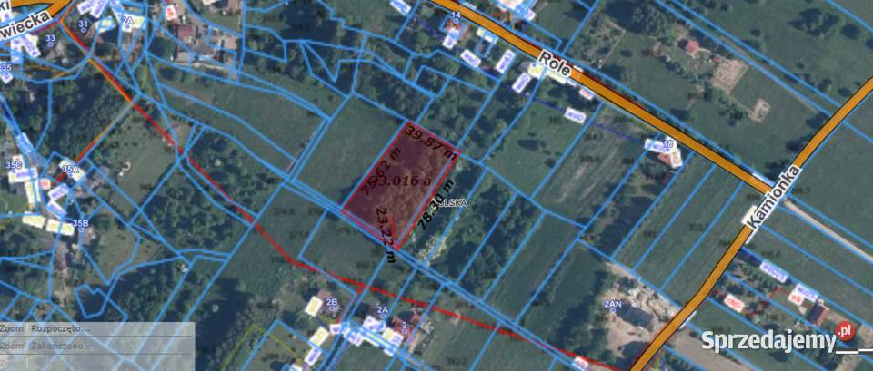 Chrzanów Płaza KamionkiRole działka na sprzedaż