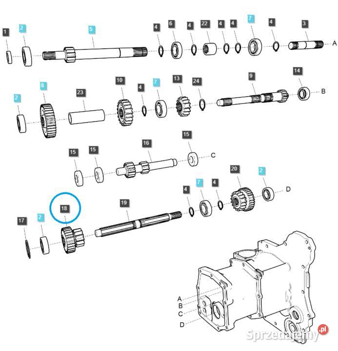 Tryb trzeciego biegu TRG281 LS Tractor 40373827 sprzedam