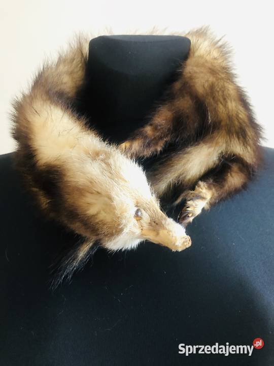Szalik kożuszek kołnierz z tchórzofretki futerko Uniseks Łódź