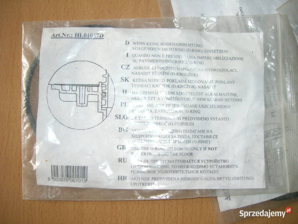 ORing kratki ściekowej 92x4 mm HL01067D Łódź sprzedam