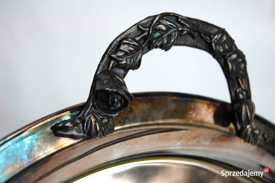 Nowa taca posrebrzana platerowana srebrem Hefra Lublin