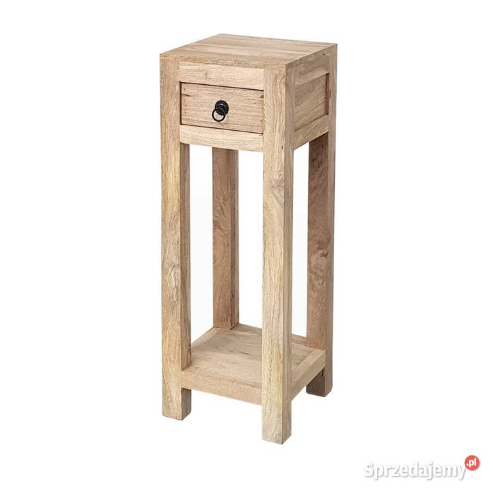Wysoki kwietnik ZEN z drewna mango 30cm sprzedam