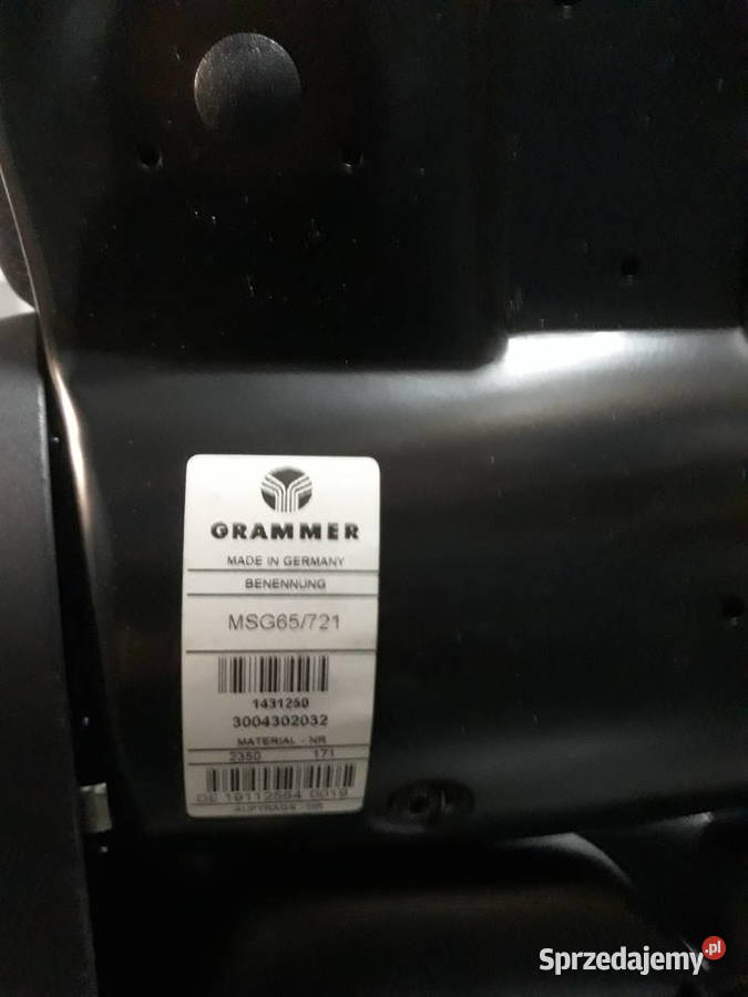 Fotel do wózka widłowego Grammer MSG 65721 Linde