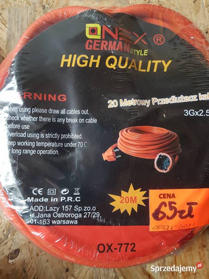 GRUBY 3Gx25MM PRZEDŁUŻACZ 30m OGRODOWY Głogowa