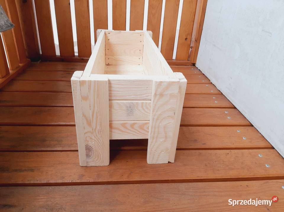 Donica drewniana sosnowa 80x30x30 Solidna Donice Sarnaki sprzedam