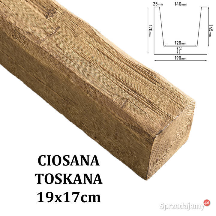 Belka Rustykalna Ciosana 19x17 TOSKANA Gdów sprzedam