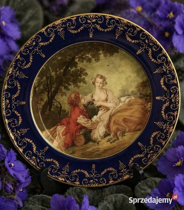 Piękny talerz dekoracyjny z wizerunkiem Pabianice