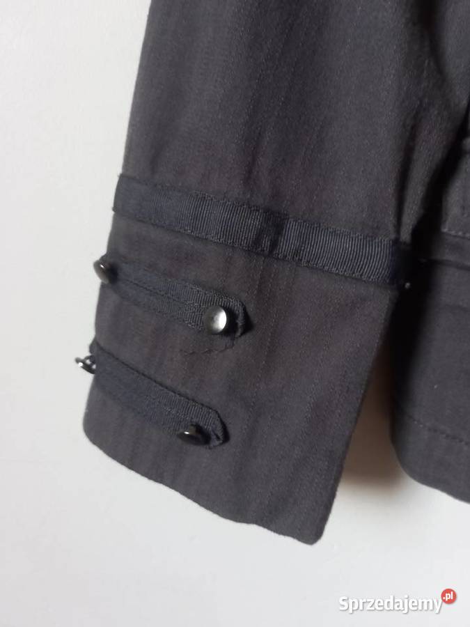 Szara dwurzędowa kurtka przejściowa army jacket mazowieckie Warszawa