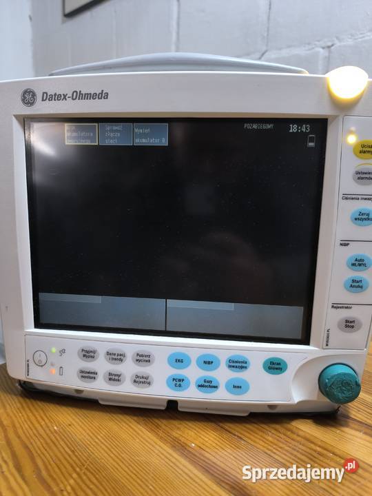 Kardiomonitor GE DatexOhmeda FFM00 Jabłonna sprzedam