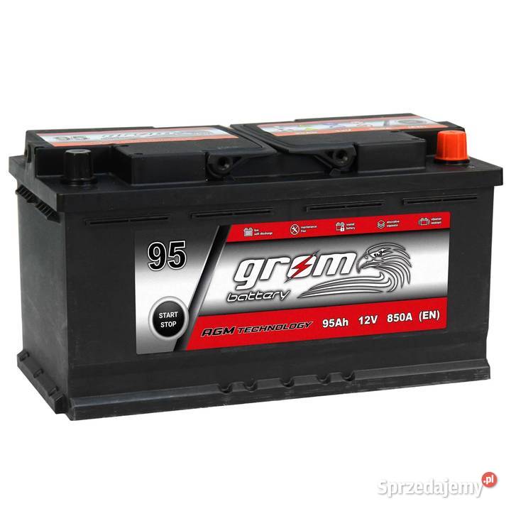 Akumulator GROM AGM STARTSTOP 95Ah 850A Prawy Wrocław sprzedam